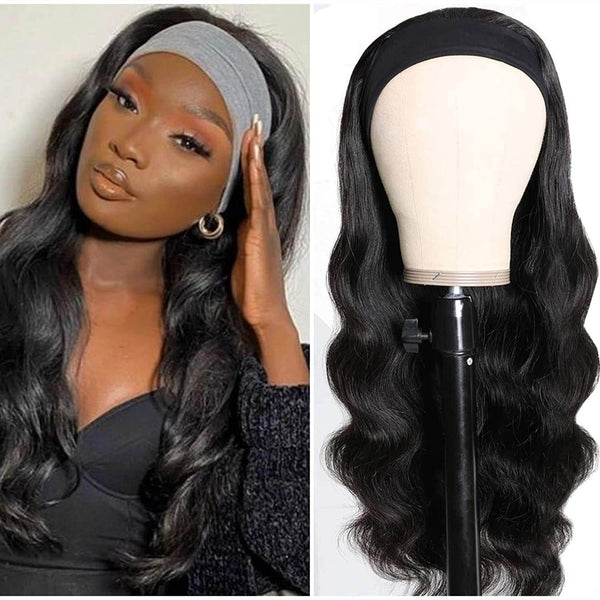 Body Wave Human Hair Wigs With HeadBand