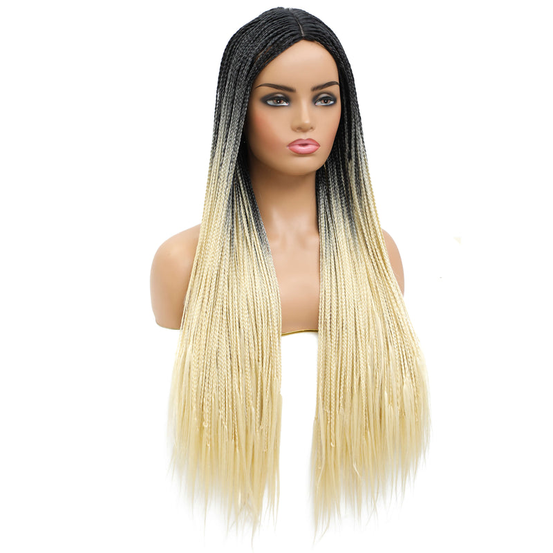 Ombre Blonde Box Braided Wigs 30 display picture 2