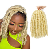 Butterfly Locs Crochet Braids 12 inch 613 Blonde Bob Crochet Hair Extension