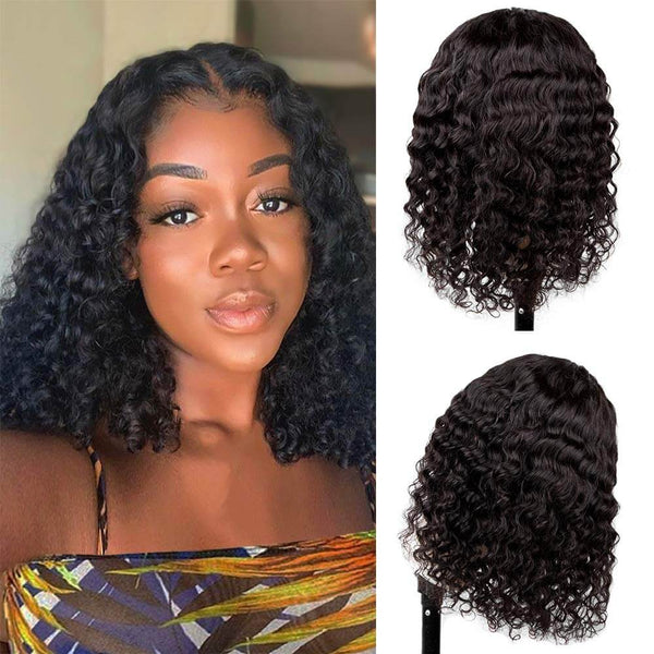 Curly Bob Lace Front Wigs Human Hair