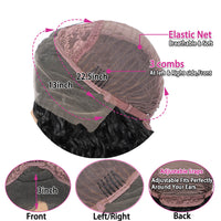 Synthetic Water Wave Lace Front Wigs Cap Show