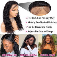 Water Wave Lace Front Wigs Human Hair Description