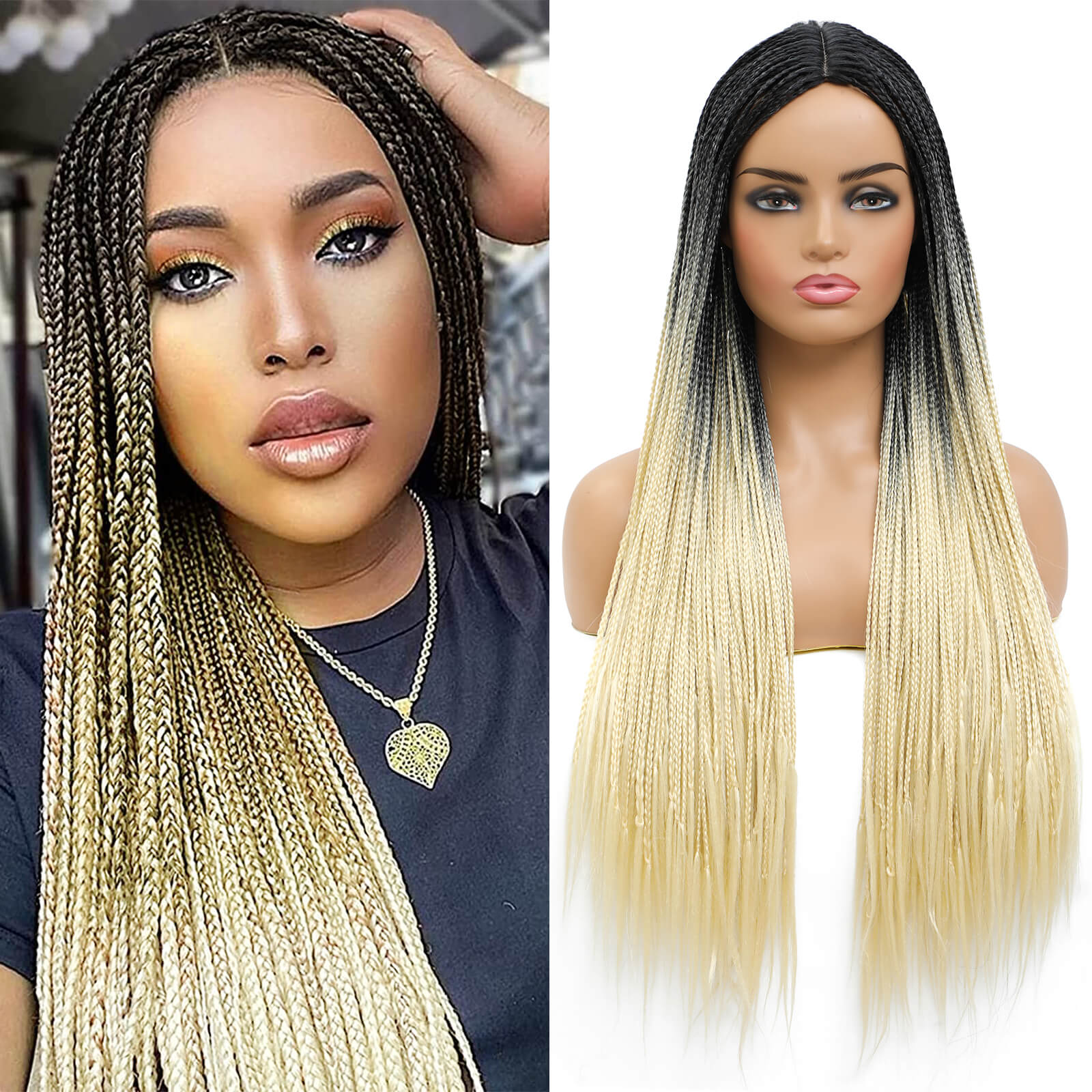 Affordable Braided Wigs Braided Wigs Ready to Ship ROSEBONY