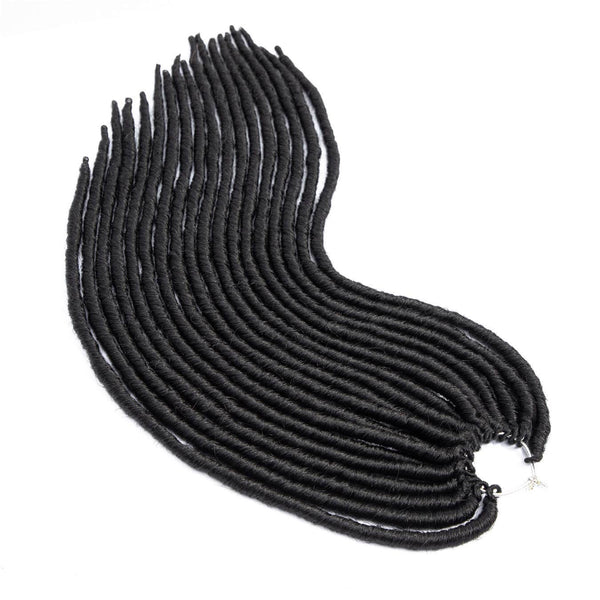 Faux Locs Crochet Hair 1B Black Product Show