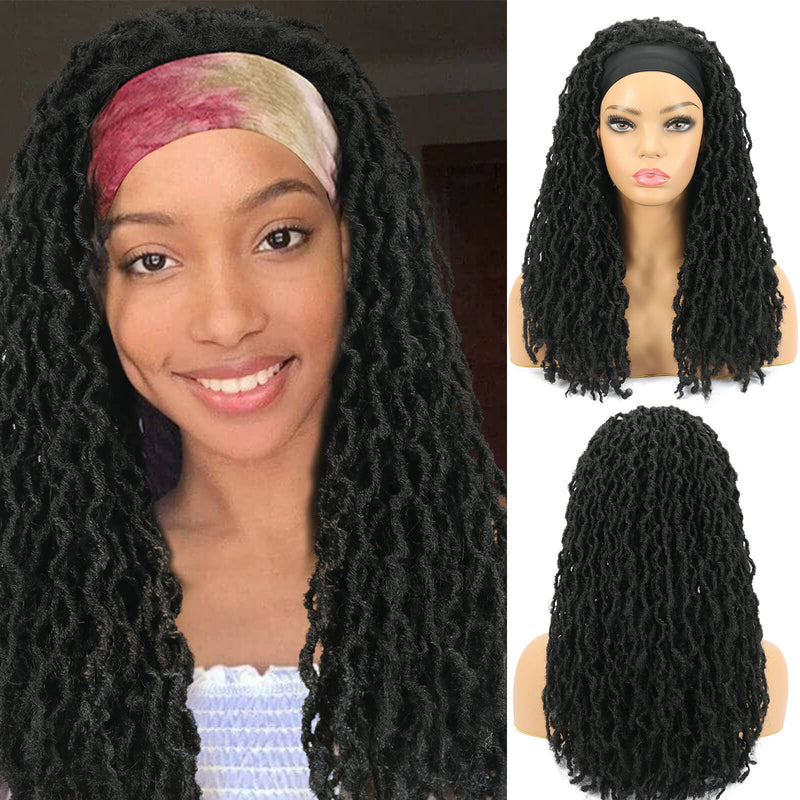 HEVIRGO Women Headband Fishbone Braid Wig Girls Bohemia Twist Braided Hair  Band Hair Accessories Pink Plastic,High Temperature Fib 