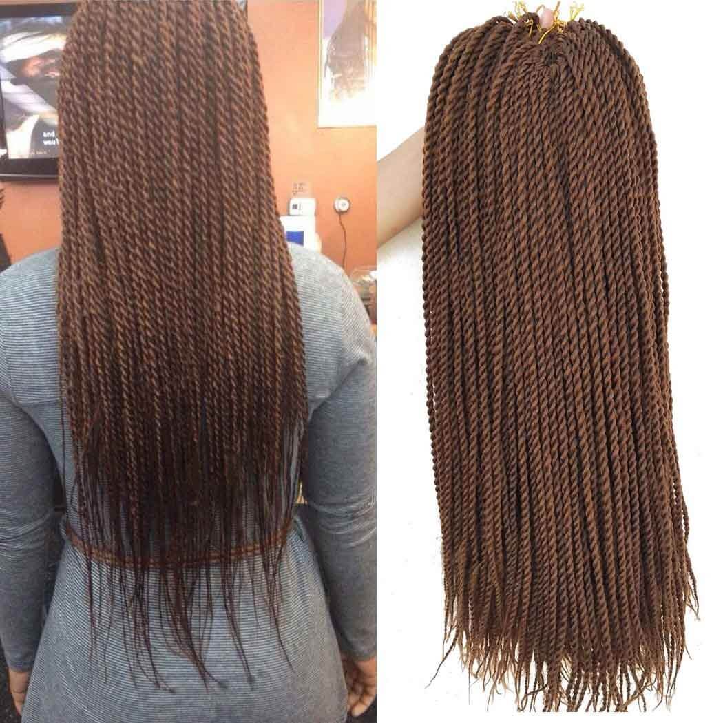 Senegalese Twist #30 Brown Color Crochet Braids Hair Heat